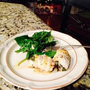 Lemon Buttered Stuffed Sole Roll Ups!